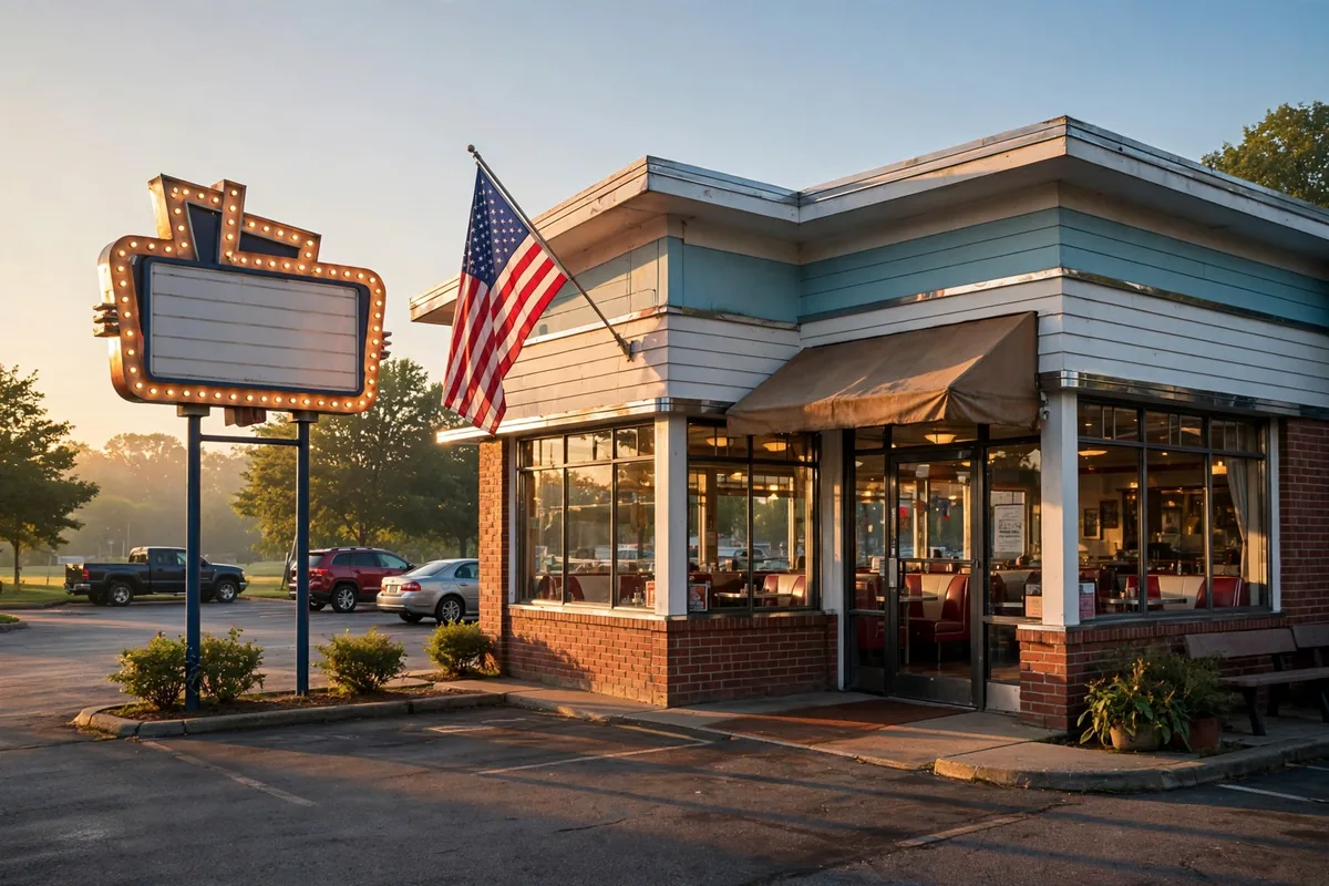 Shoney's working hours American family restaurant exterior at sunrise