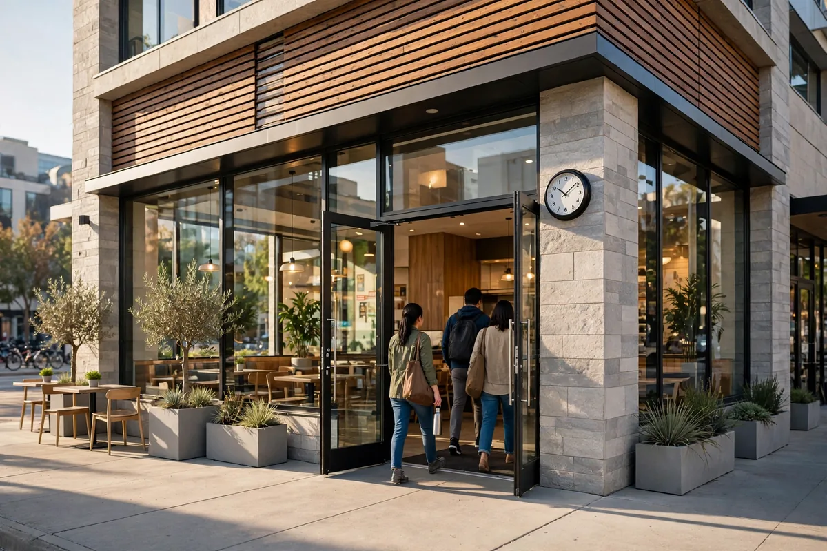 Smashburger working hours - restaurant storefront in the morning