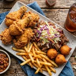 smithfields chicken bbq menu prices 2026 fried chicken and pulled pork barbecue plate