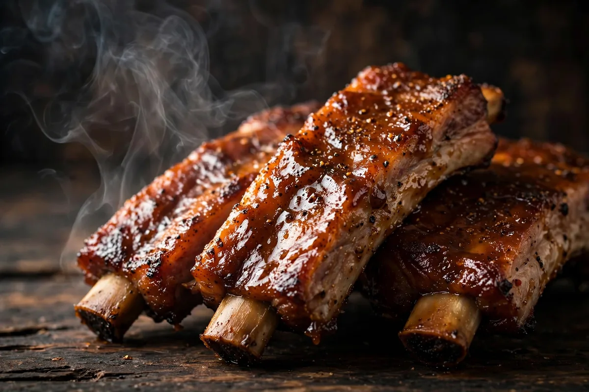 Smoked BBQ ribs at Smokey Mo's, smokey mos bbq menu prices 2026