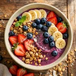 SoBol menu prices 2026 acai bowl with fresh fruit and granola