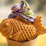 SomiSomi menu prices 2026 Ah-Boong fish-shaped waffle with ube and matcha soft serve