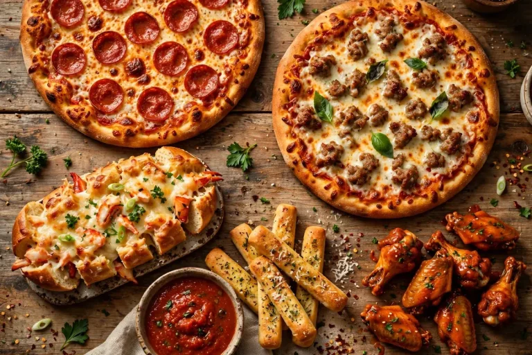 Soulshine Pizza menu prices 2026: specialty pizzas and crawfish bread spread