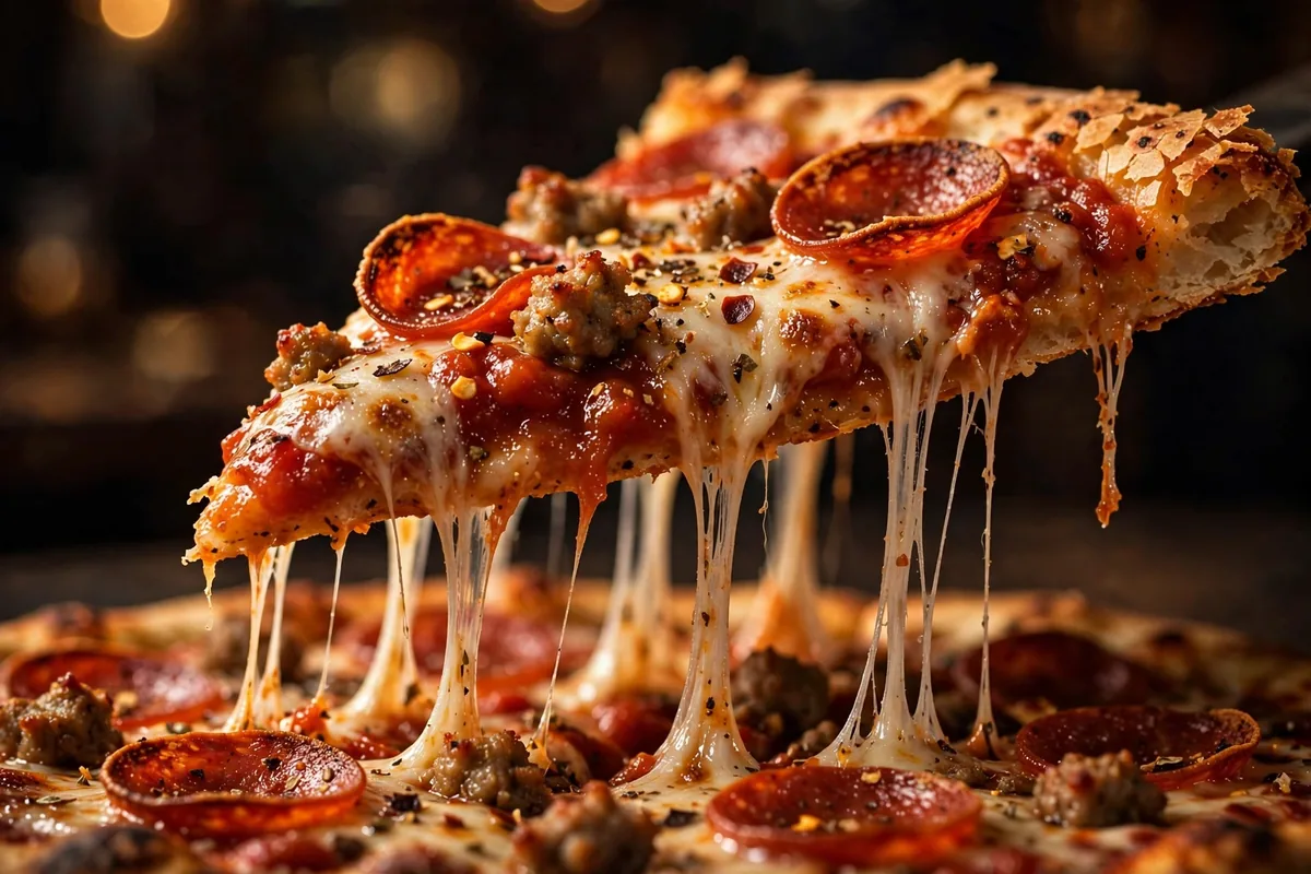 Spinato&rsquo;s Pizzeria thin crust pizza cheese pull, Spinatos Pizzeria menu prices