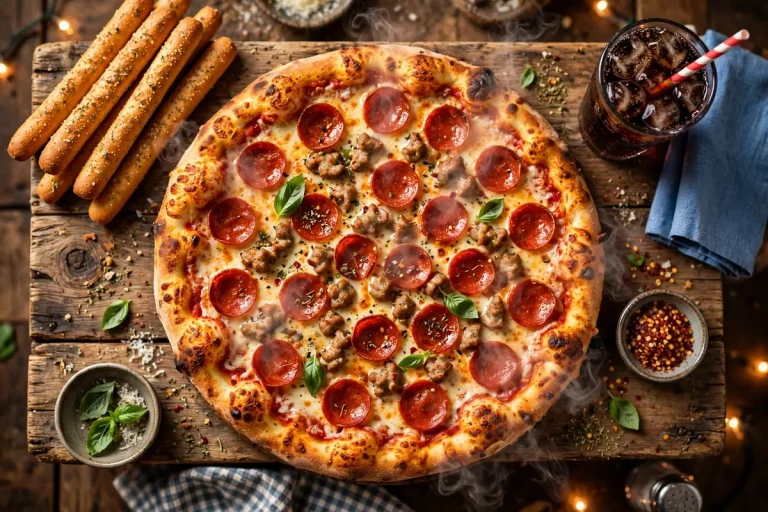 Steph and Andys Pizza Plus menu prices pepperoni pizza and breadsticks