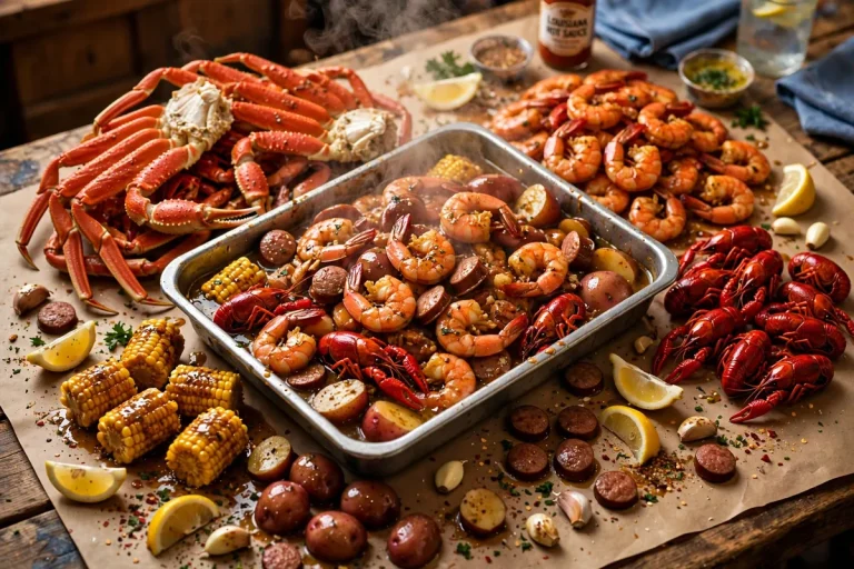 Storming Crab menu prices 2026 Cajun seafood boil feast with snow crab legs shrimp crawfish corn and potatoes