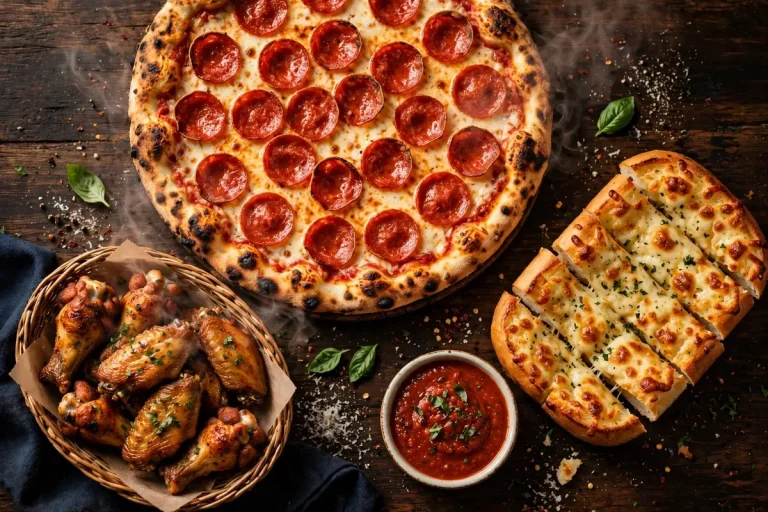 Streets of New York menu prices 2026 New York-style pepperoni pizza, baked wings and garlic cheese bread