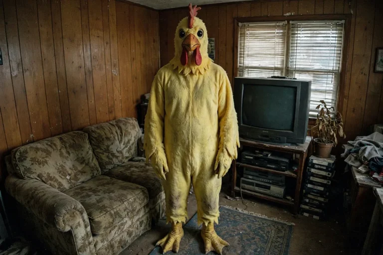 What was the Subservient Chicken - Burger King 2004 chicken suit character in a living room