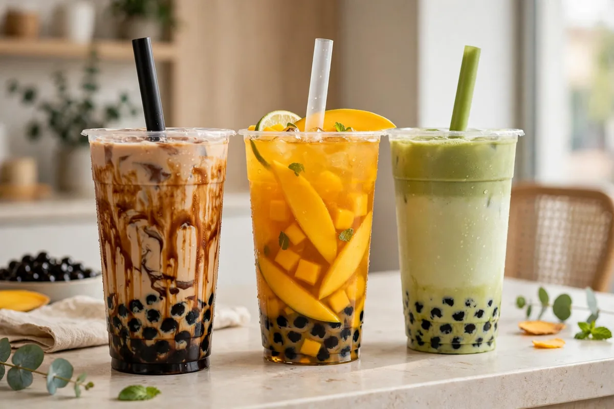 Sunright tea menu 2026 brown sugar boba milk tea and fruit tea drinks