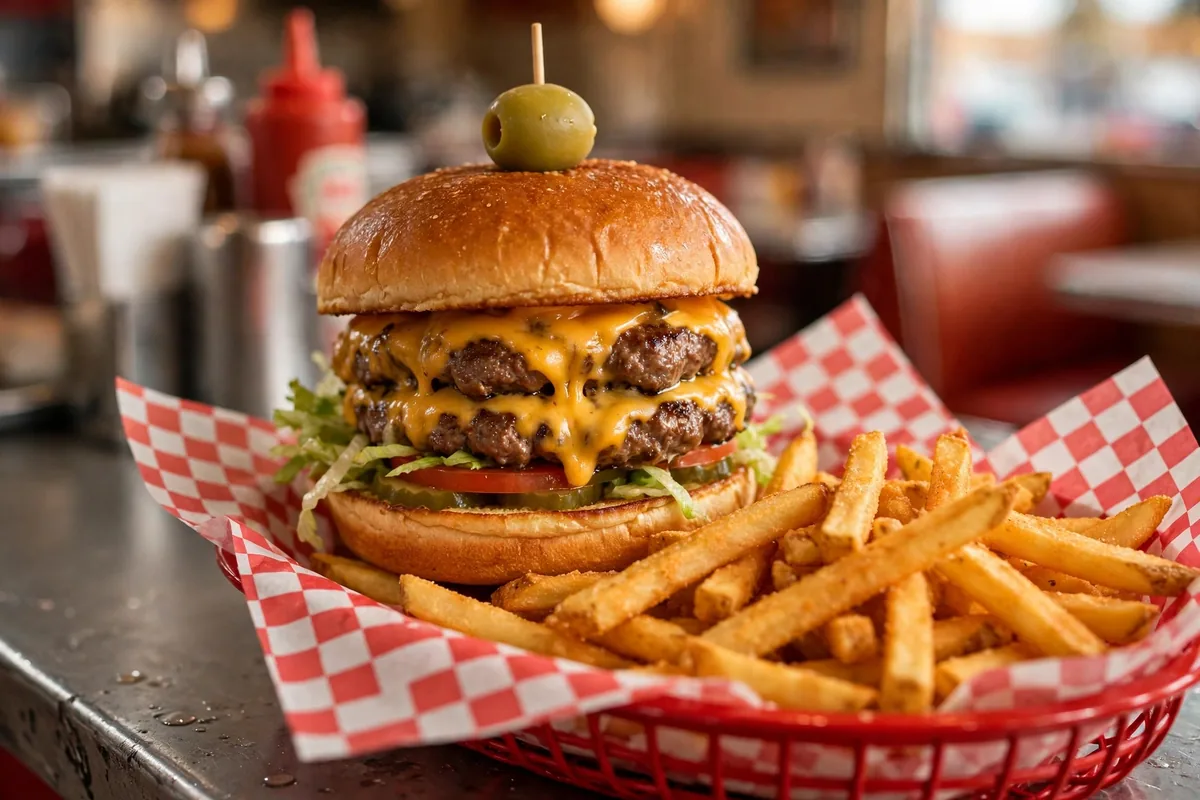 Swensons Drive In deals value meal cheeseburger and fries combo