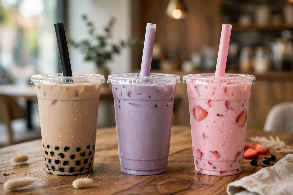 T4 Tea For U menu prices 2026 pearl milk tea taro strawberry boba drinks