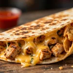 Taco Bell Crunchadilla deal: grilled tortilla wrap with crispy Mexican Pizza shell, grilled chicken and melted cheese