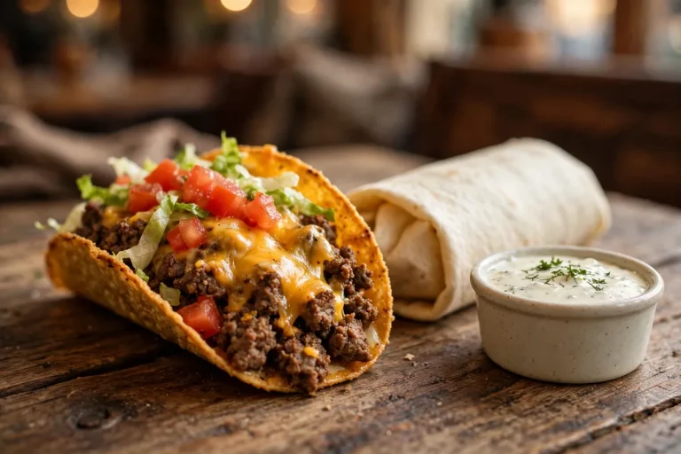 Taco Bell celebrity meals $4 deal: crunchy beef taco, burrito wrap and ranch dip