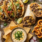 Taco Villa menu prices 2026 Tex-Mex tacos burritos spread