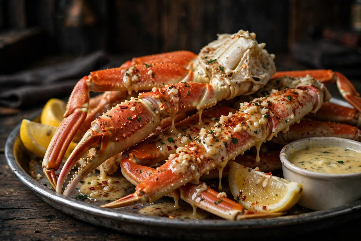 Tasty Crab menu prices 2026 garlic butter snow crab legs close up