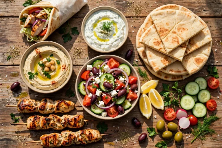 taziki's menu calories guide: Mediterranean gyros and salads nutrition