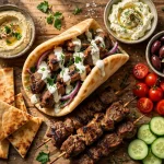 Tazikis secret menu gyro with Mediterranean sides