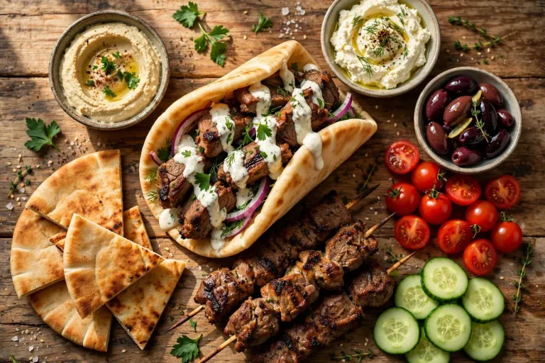 Tazikis secret menu gyro with Mediterranean sides