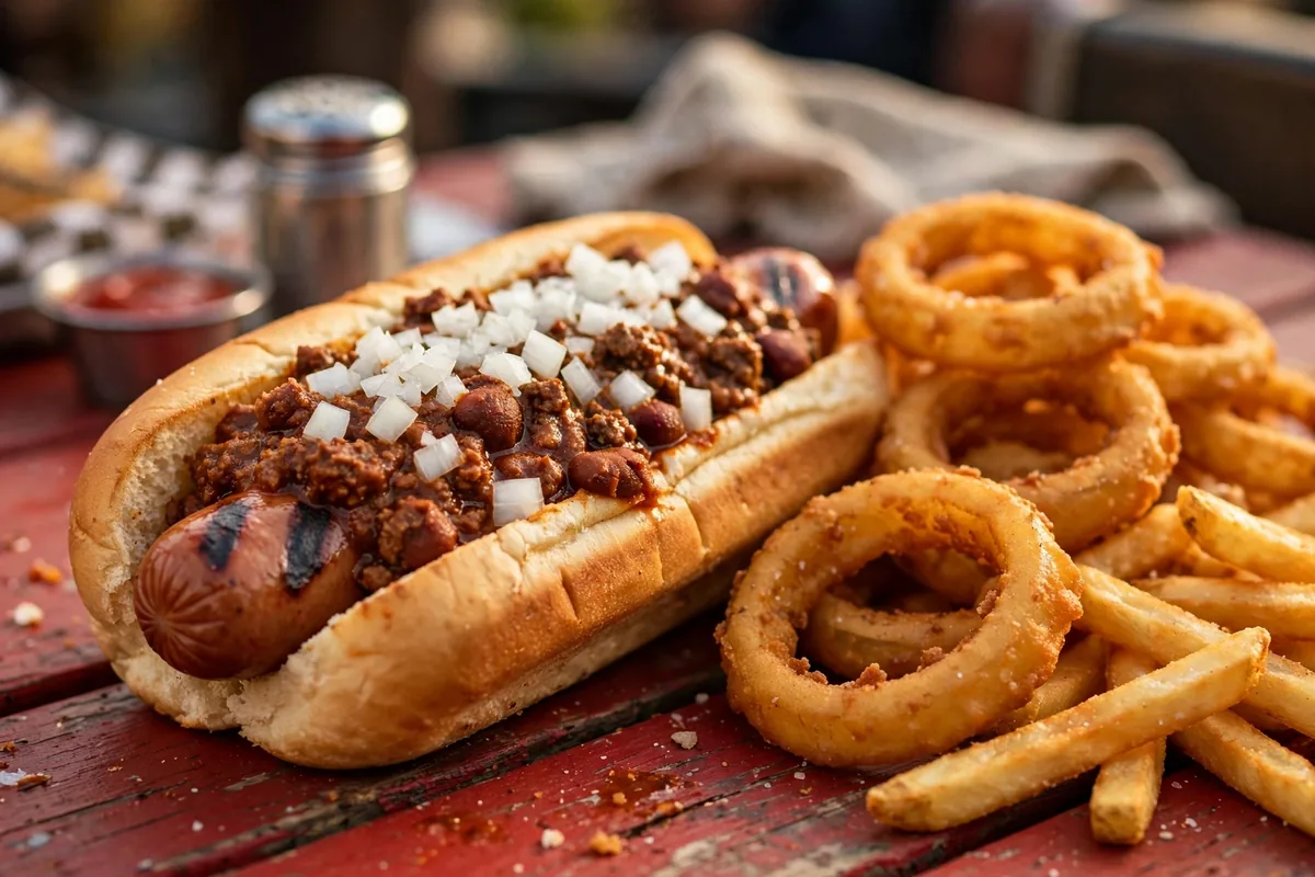 Teds hot dogs menu prices 2026 footlong hot dog onion rings and fries