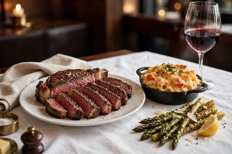 The Capital Grille menu prices 2026 steak dinner with lobster mac and cheese and red wine