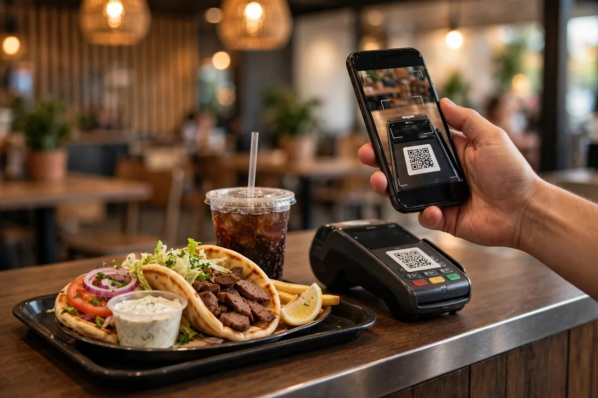 Scanning The Halal Guys rewards app to earn points and unlock Halal Guys deals and coupons