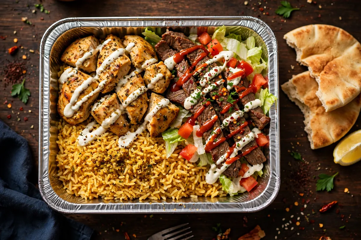 The Halal Guys menu with prices 2026 chicken platter