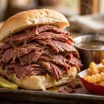 The Hat menu prices 2026 pastrami dip sandwich with fries