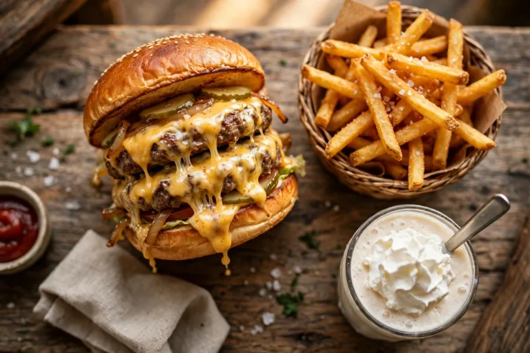 The Stand menu prices 2026 gourmet burger fries and milkshake