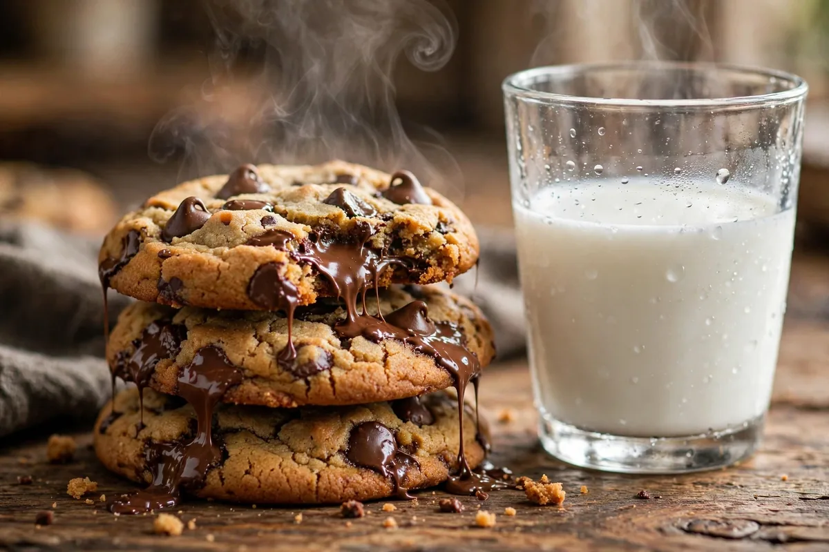 Tiff's Treats calories per cookie: warm chocolate chip cookies with milk