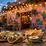 Tijuana Flats Taco Tuesdaze tacos with chips and queso