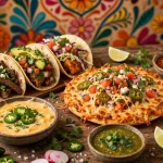 Tijuana Flats secret menu items, tacos and Mexican pizza.