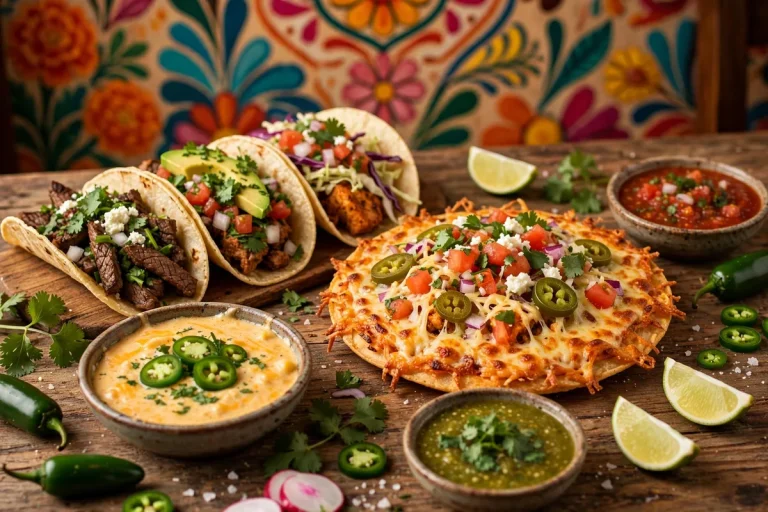 Tijuana Flats secret menu items, tacos and Mexican pizza.