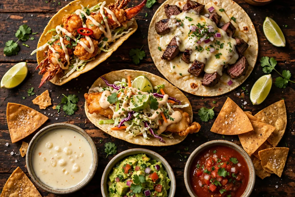 Tin Lizzy's Cantina menu prices 2026 tacos queso guacamole spread