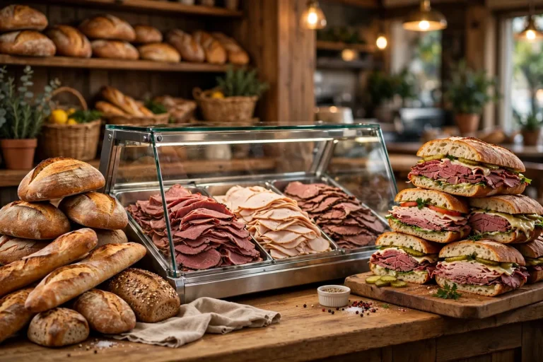 Togo's Sandwiches deli counter with artisan bread and sliced meats