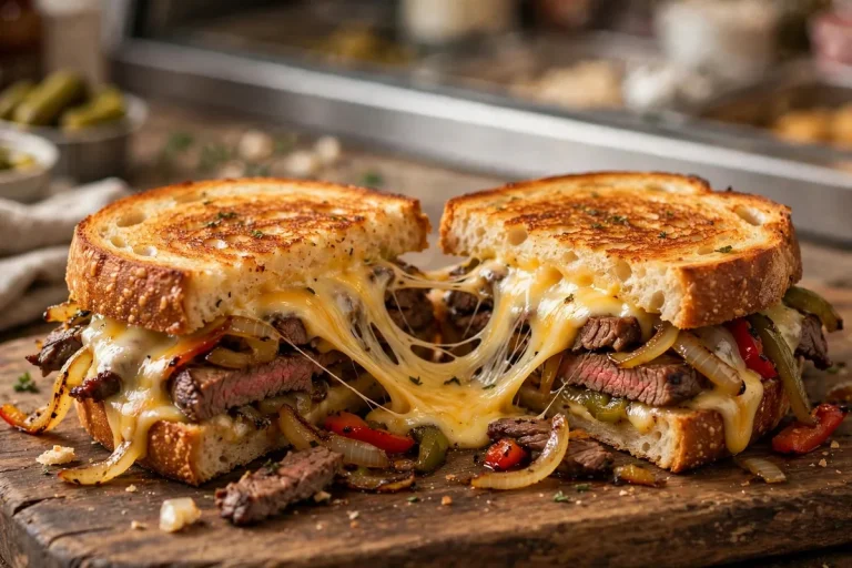 Togo's secret menu Philly grilled cheese with melted cheese, steak, peppers and onions