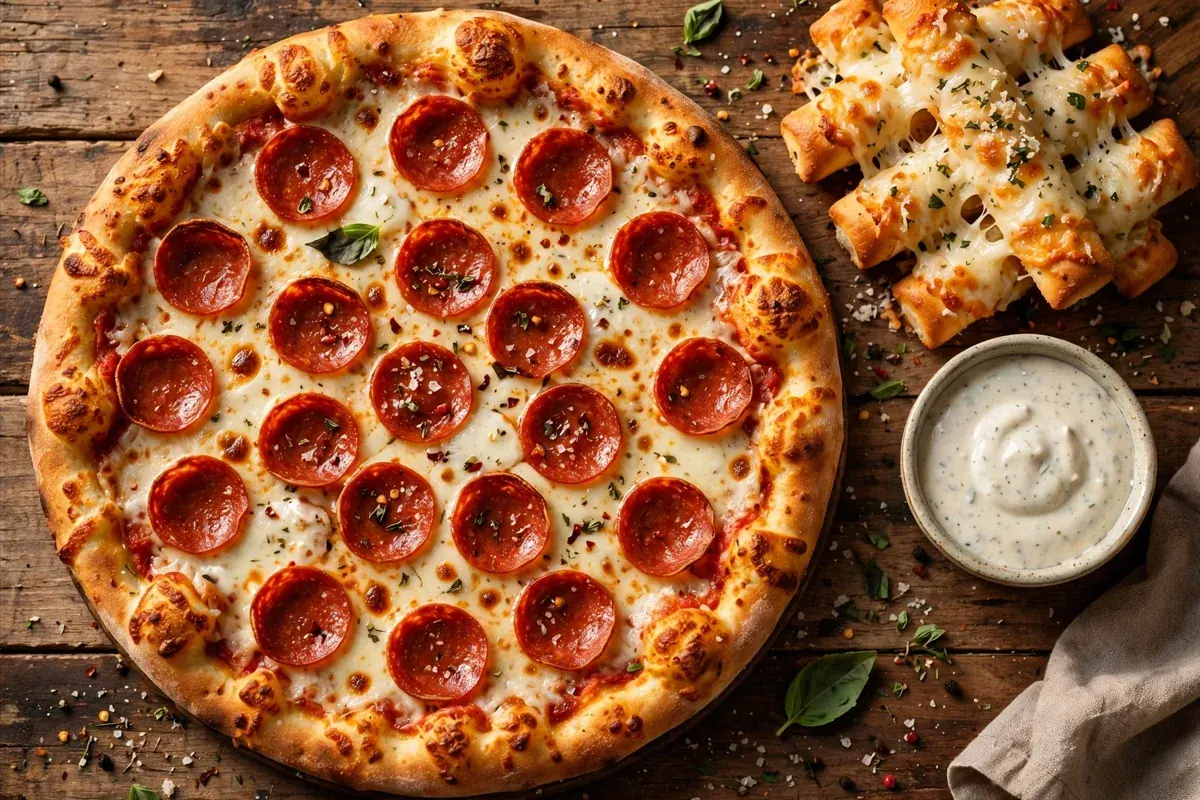 Toppers Pizza menu with prices