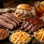 Tops Bar-B-Q menu prices 2026 Memphis BBQ spread