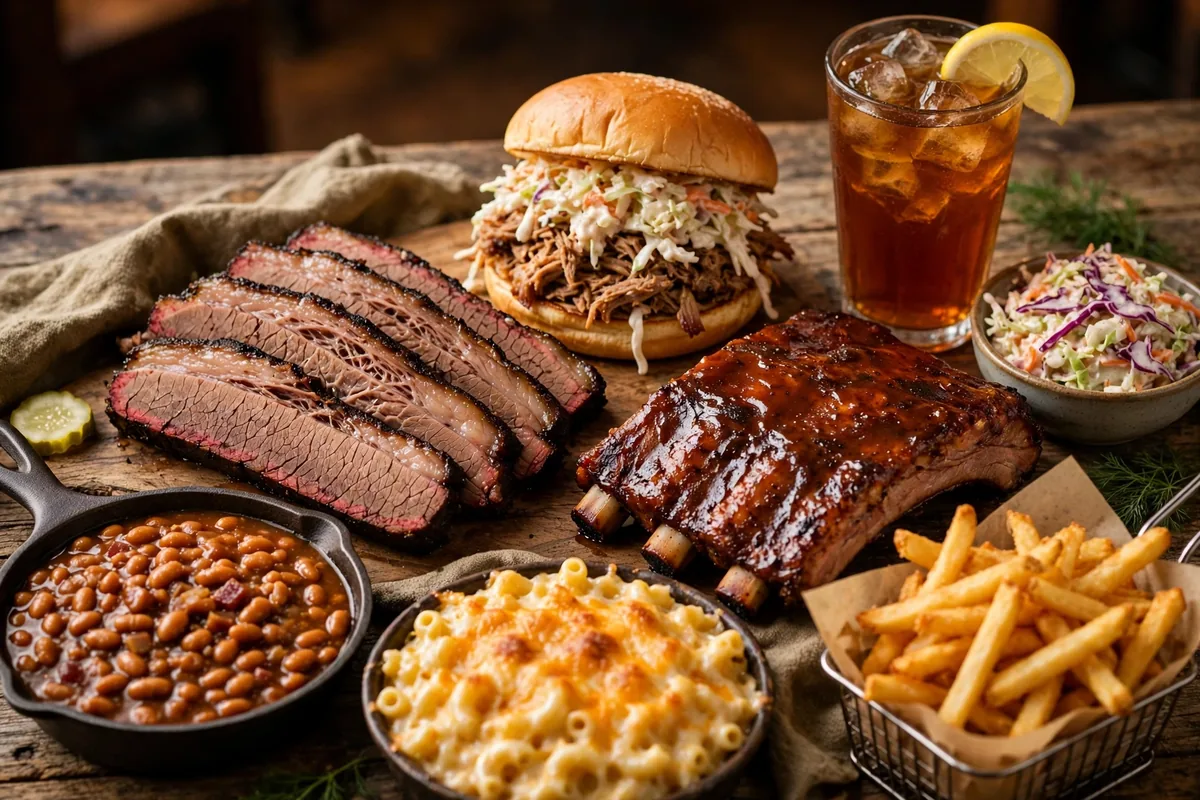 Tops Bar-B-Q menu prices 2026 Memphis BBQ spread