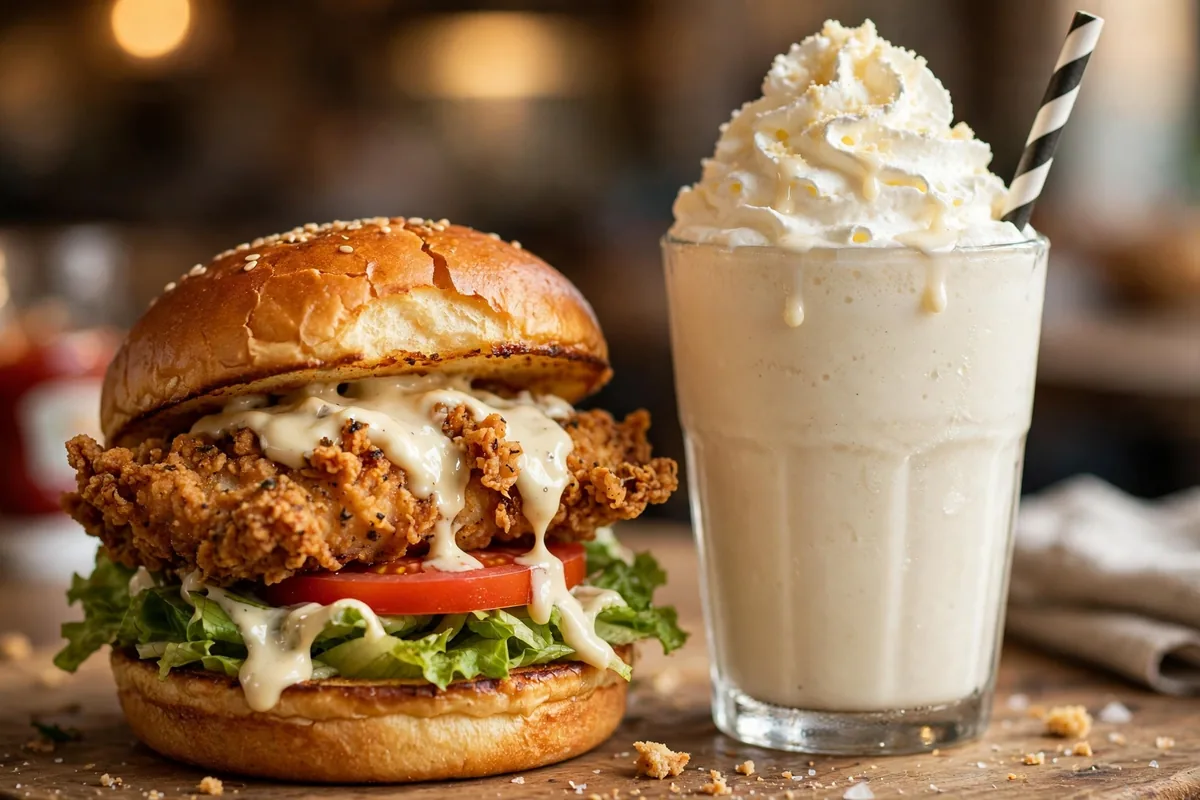 Uburger chicken sandwich and frappe menu 2026