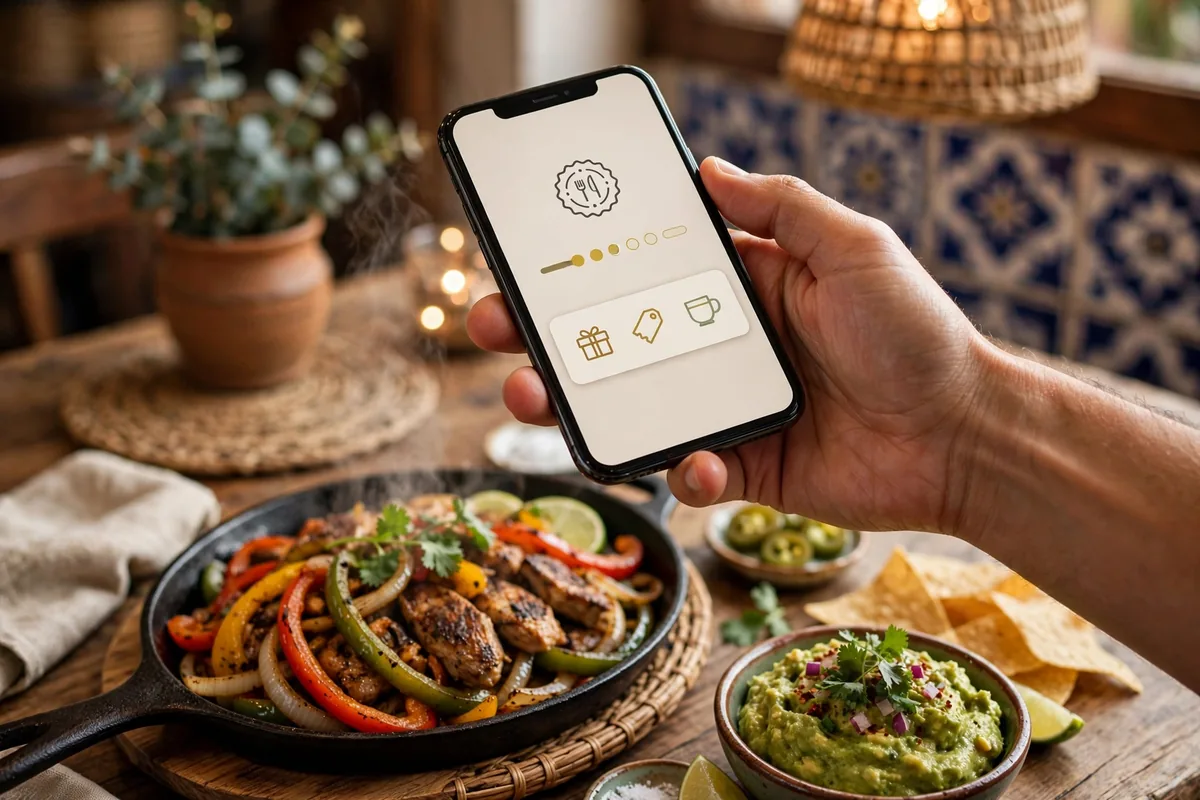 Uncle Julio's app offers and rewards with sizzling fajitas and guacamole