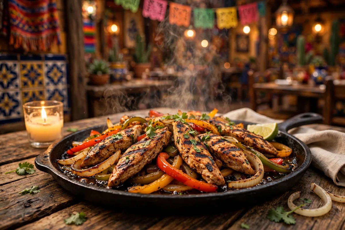 Uncle Julio's locations near me, sizzling fajitas served at a nearby restaurant