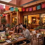 Uncle Julio's locations - Mexican restaurant patio at sunset