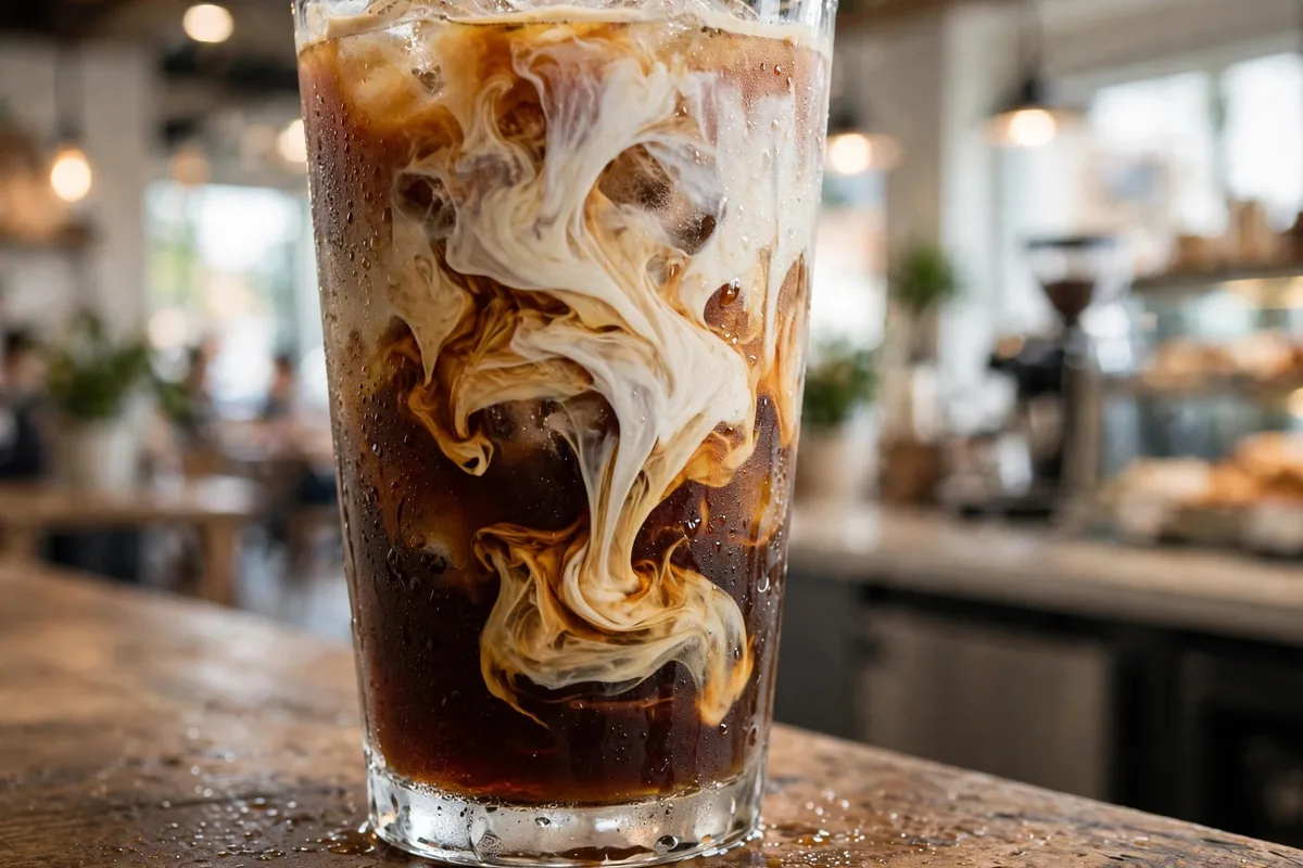 Verve coffee menu signature Missile iced coffee drink at a Verve Coffee Roasters cafe bar
