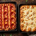 via 313 pizza menu prices 2026 detroit-style square pepperoni and cheese pizzas