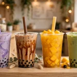 Vivi Bubble Tea menu prices 2026: colorful boba milk tea drinks