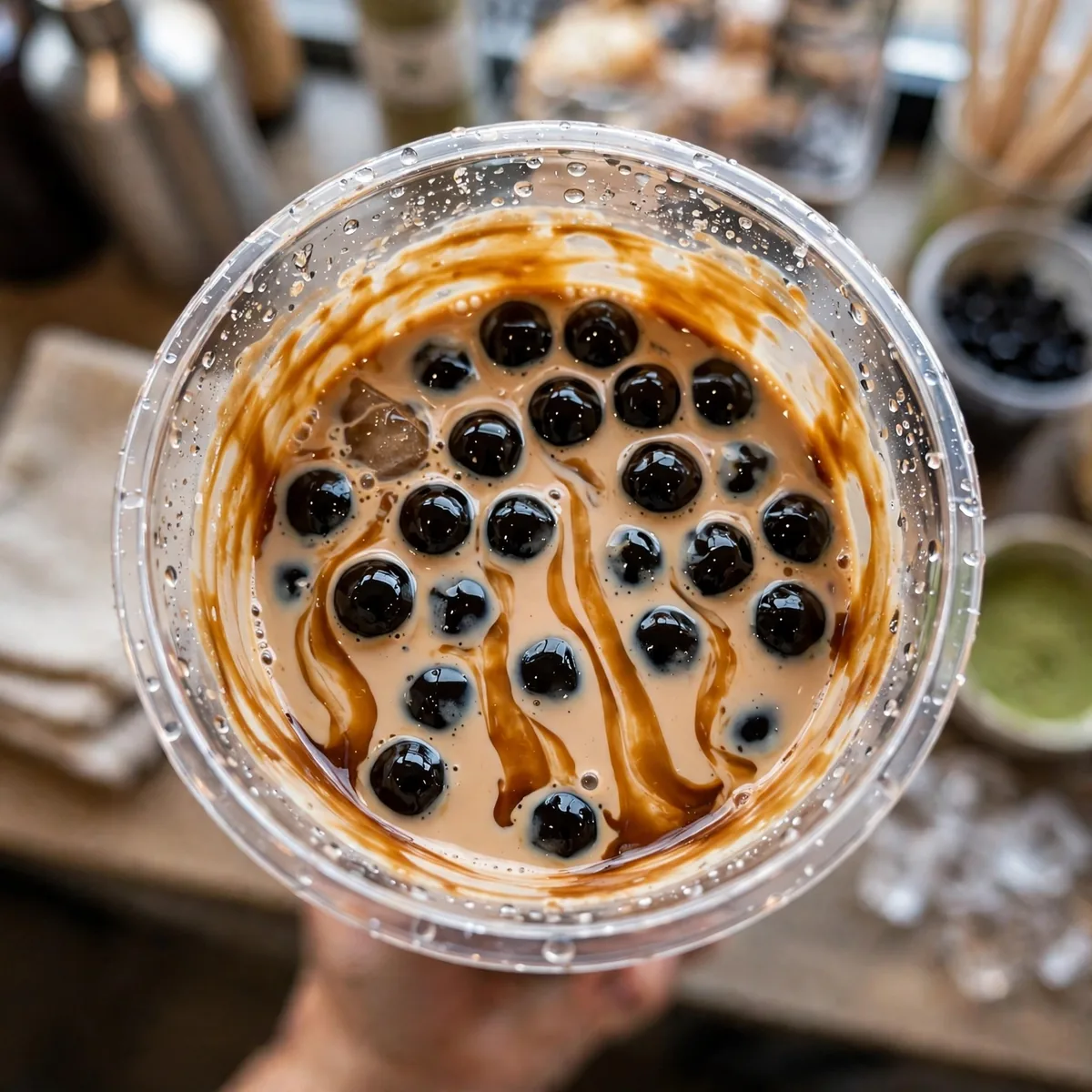 Vivi Bubble Tea brown sugar boba milk tea menu prices close up