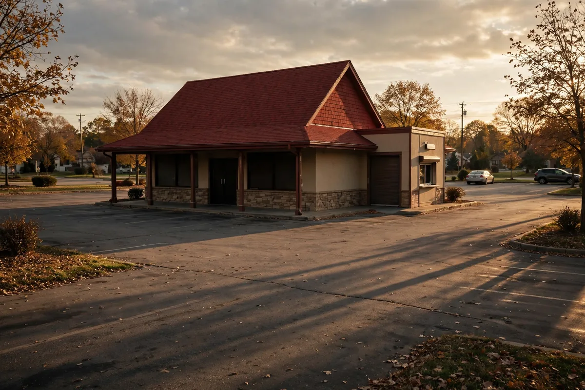 Empty Wendy's dining room with stacked chairs, more Wendy's Meritage closures expected through mid-November
