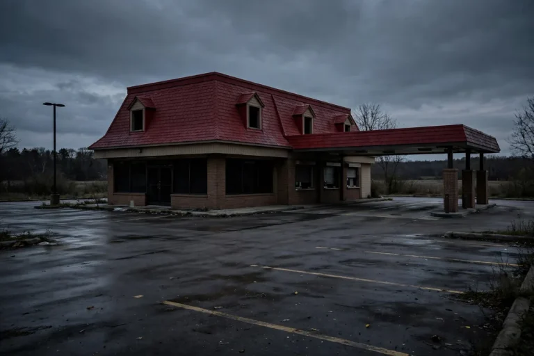 Closed Wendy's restaurant with dark interior as Wendy's Meritage closures pass 33 restaurants