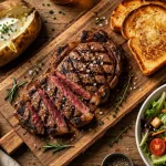 Western Sizzlin menu prices 2026 FlameKist steak dinner with baked potato and salad