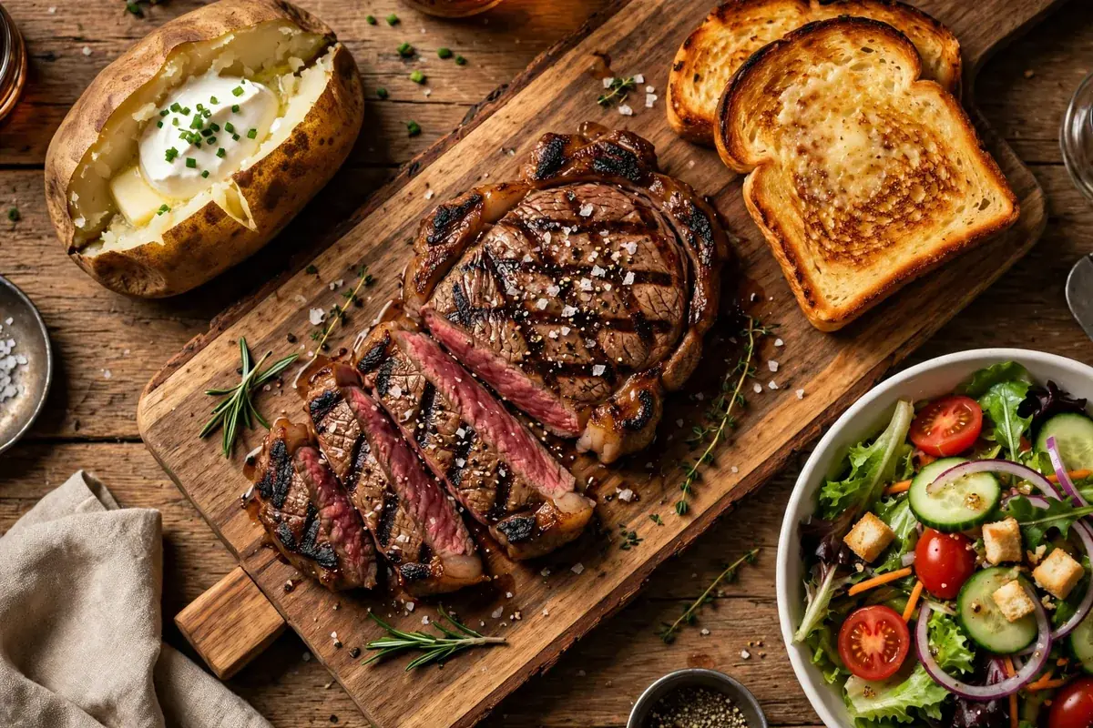 Western Sizzlin menu prices 2026 FlameKist steak dinner with baked potato and salad